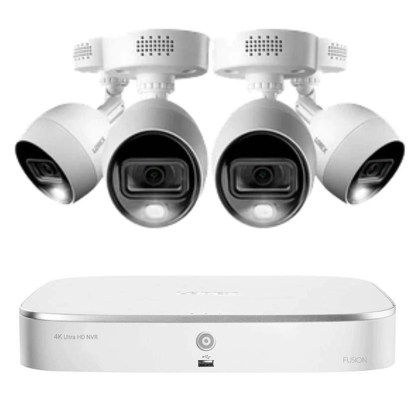 4K Ultra HD Active Deterrence Security Camera with NVR